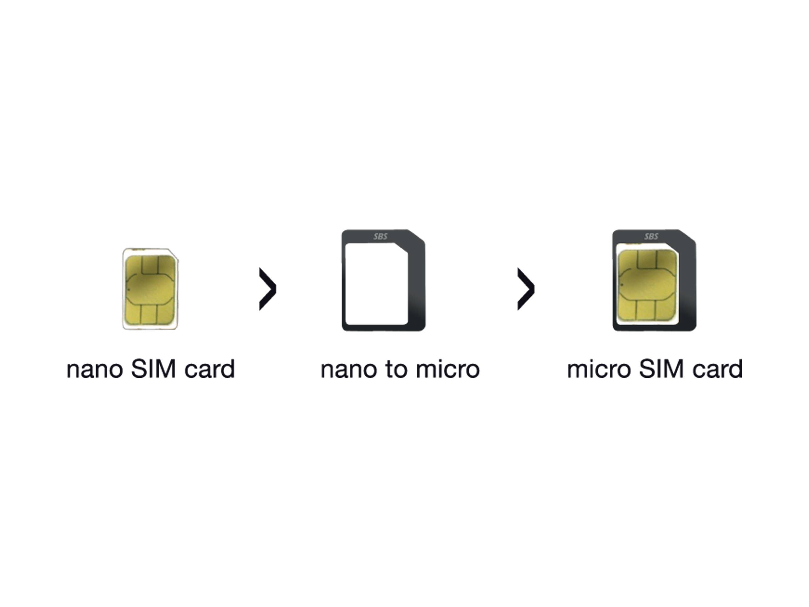 SBS - Wholesale Voedingsadapter/oplader - Adapter van Nano Sim naar Micro Sim1