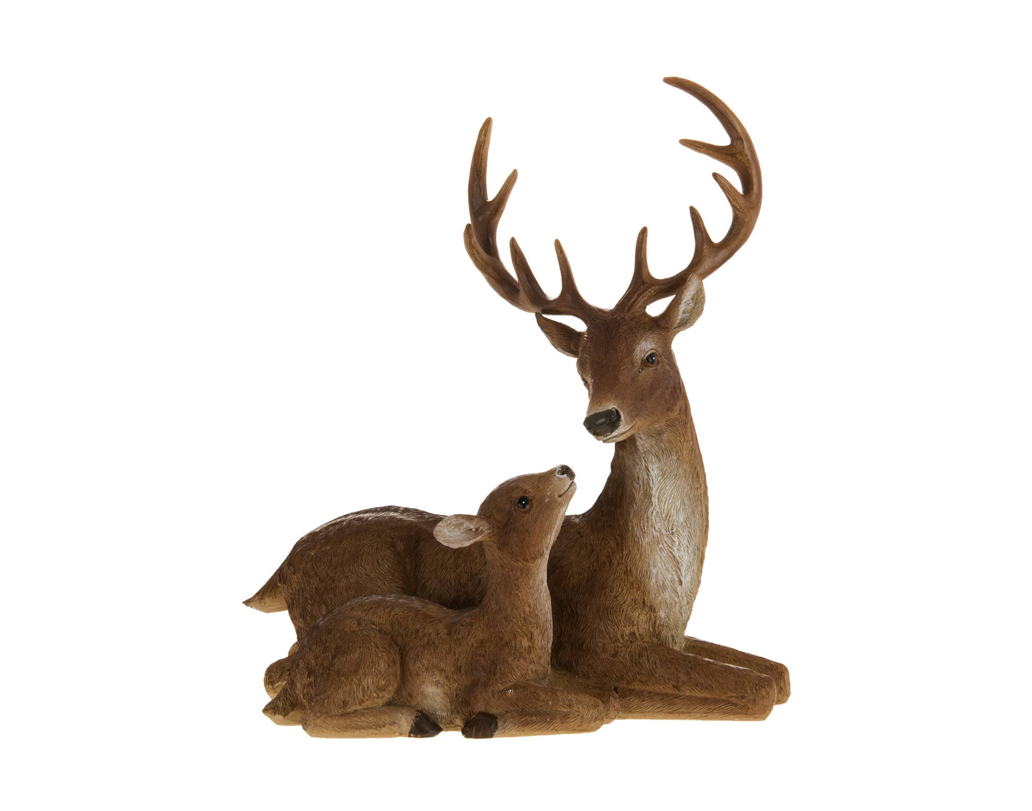 Christmas Tradition - Wholesale Christmas Decoration - 10.5" Laying Reindeer w/Fawn0