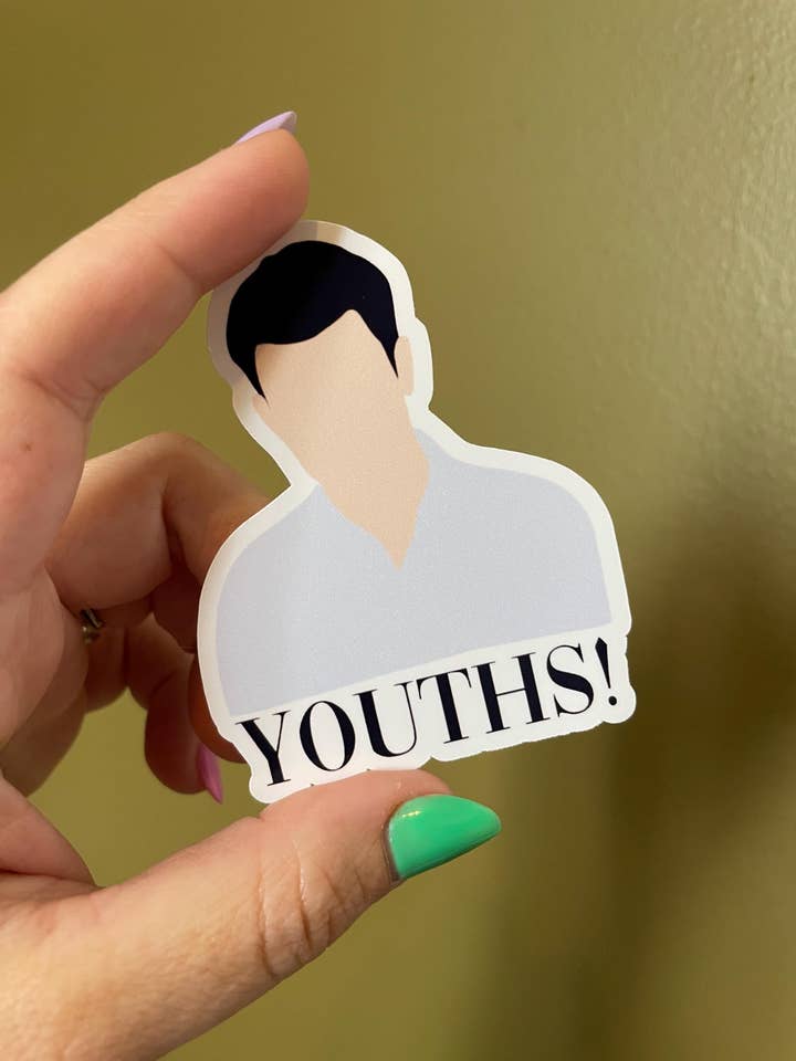 Nouvelle Fille Schmidt Jeunes Autocollant Vinyle Imperméable pour la vente par Steele Creative Co