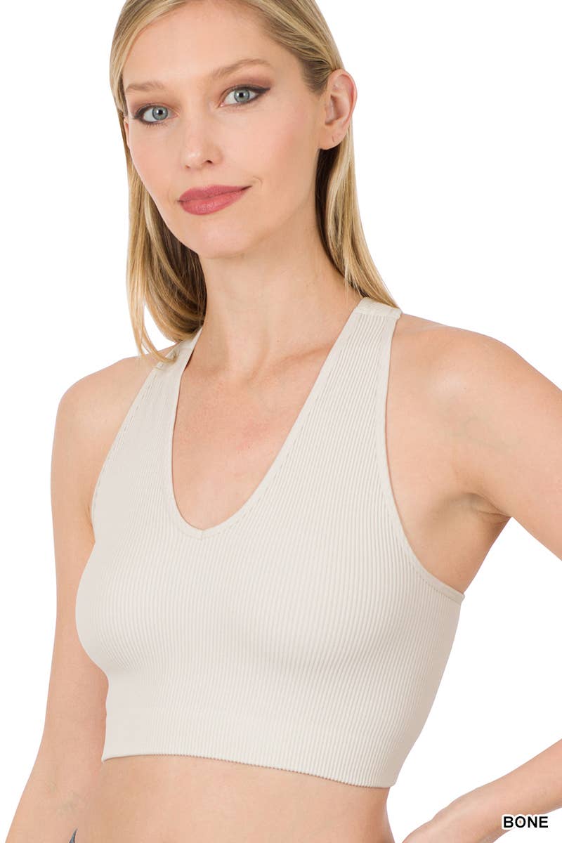Vanilla Monkey - Wholesale Tank Top - Women's - Ribbed Cropped Racerback Tank Top8