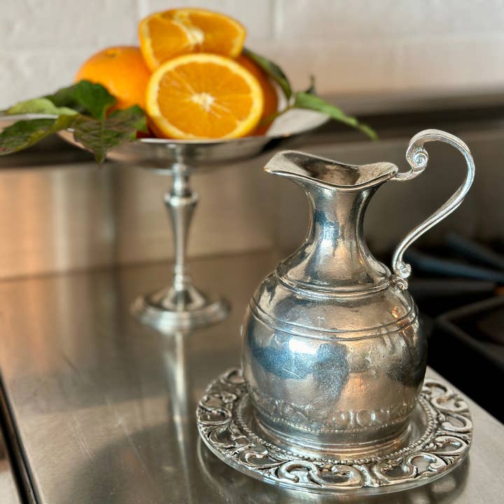 Arte Italica & Crown Linen Designs - Wholesale Pitcher - Peltro Petite Pitcher - New6