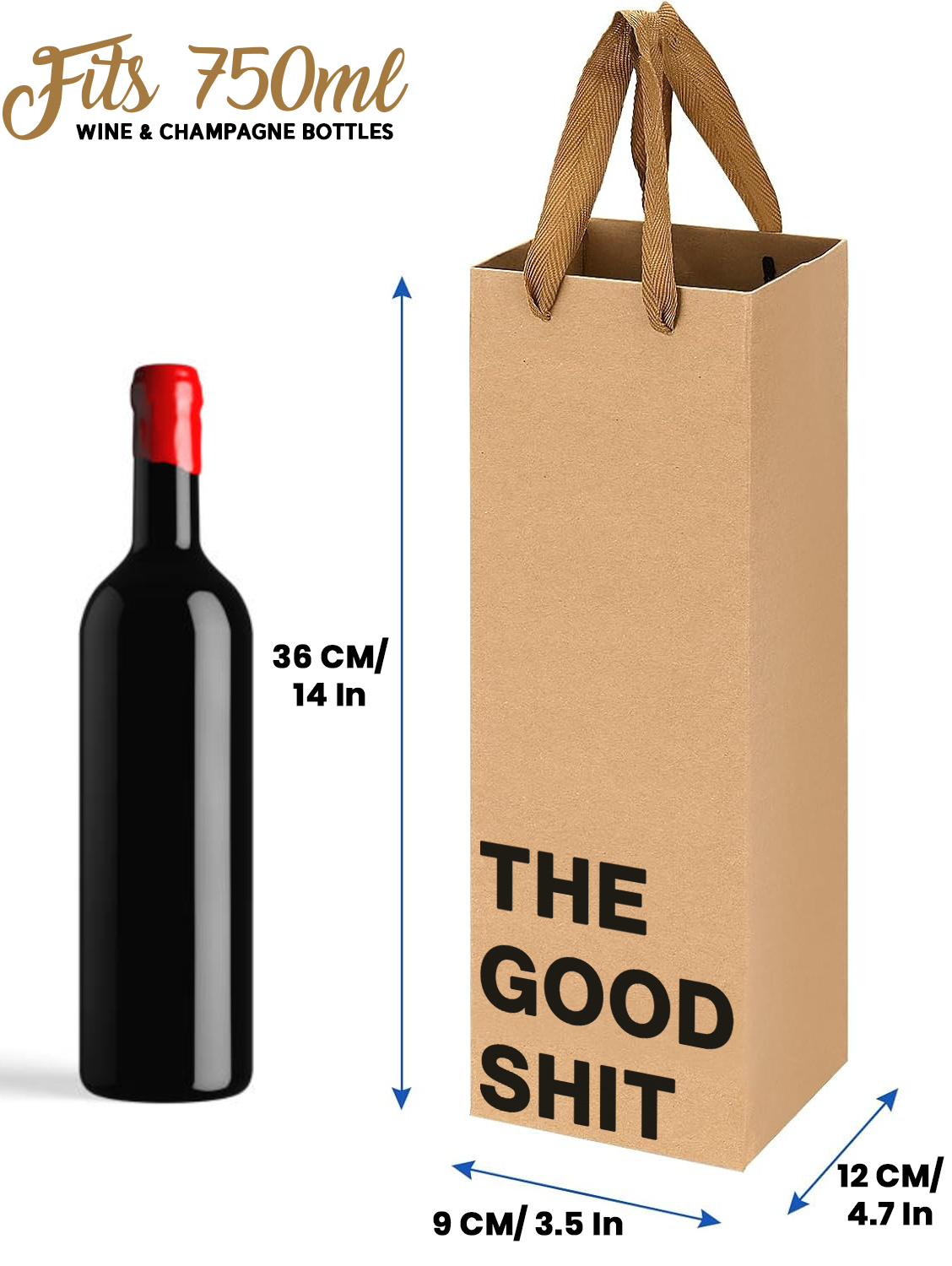 MilkToast Brands - Wholesale Wine Gift Bag - "The good shit" Wine Gift Bag4