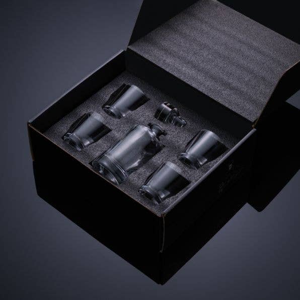 JoyJolt - Wholesale Decanter - Carina Crystal 5-piece Decanter Set5