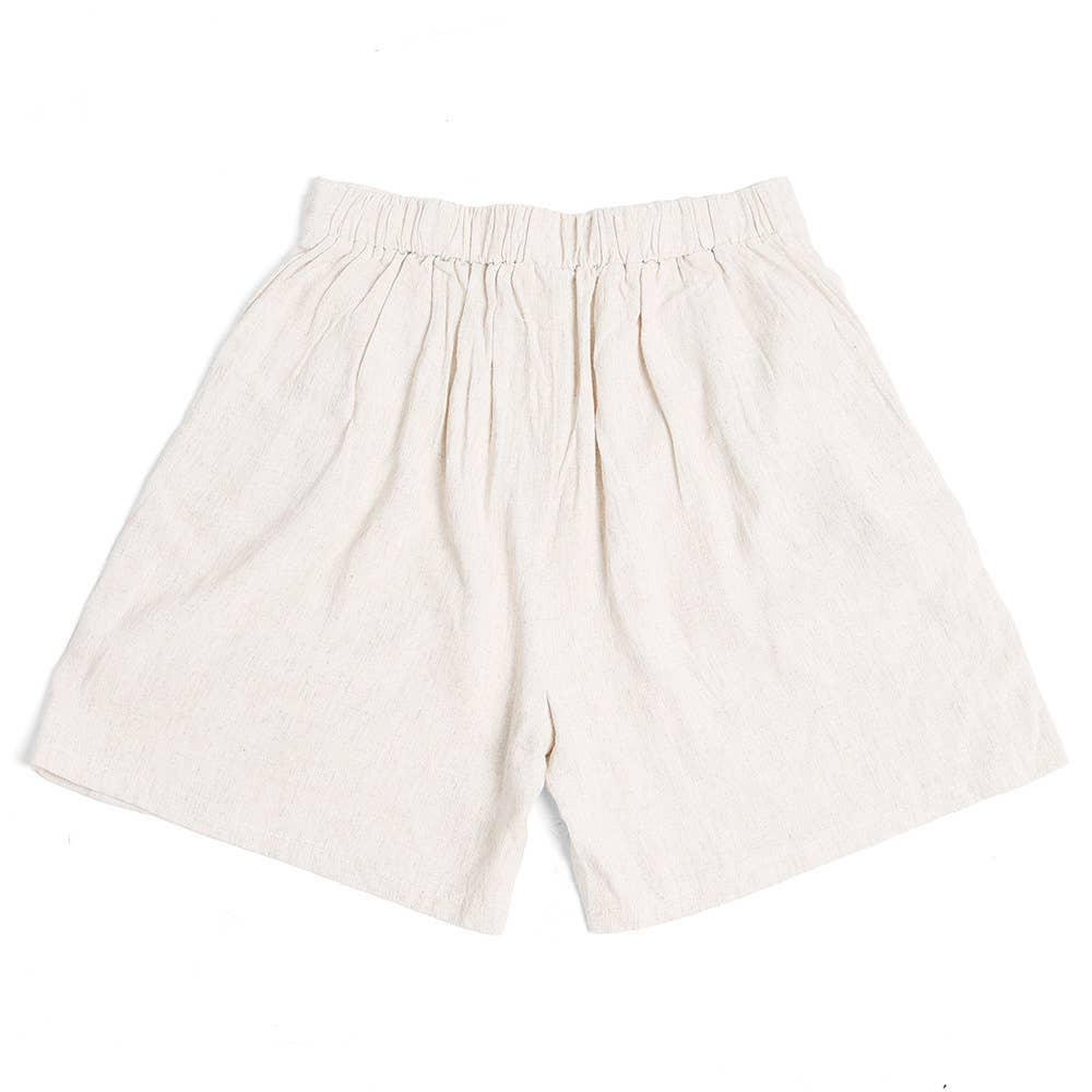 Sensibling Corp. - Wholesale Shorts - Women's - Elastic Waistband Linen Shorts5