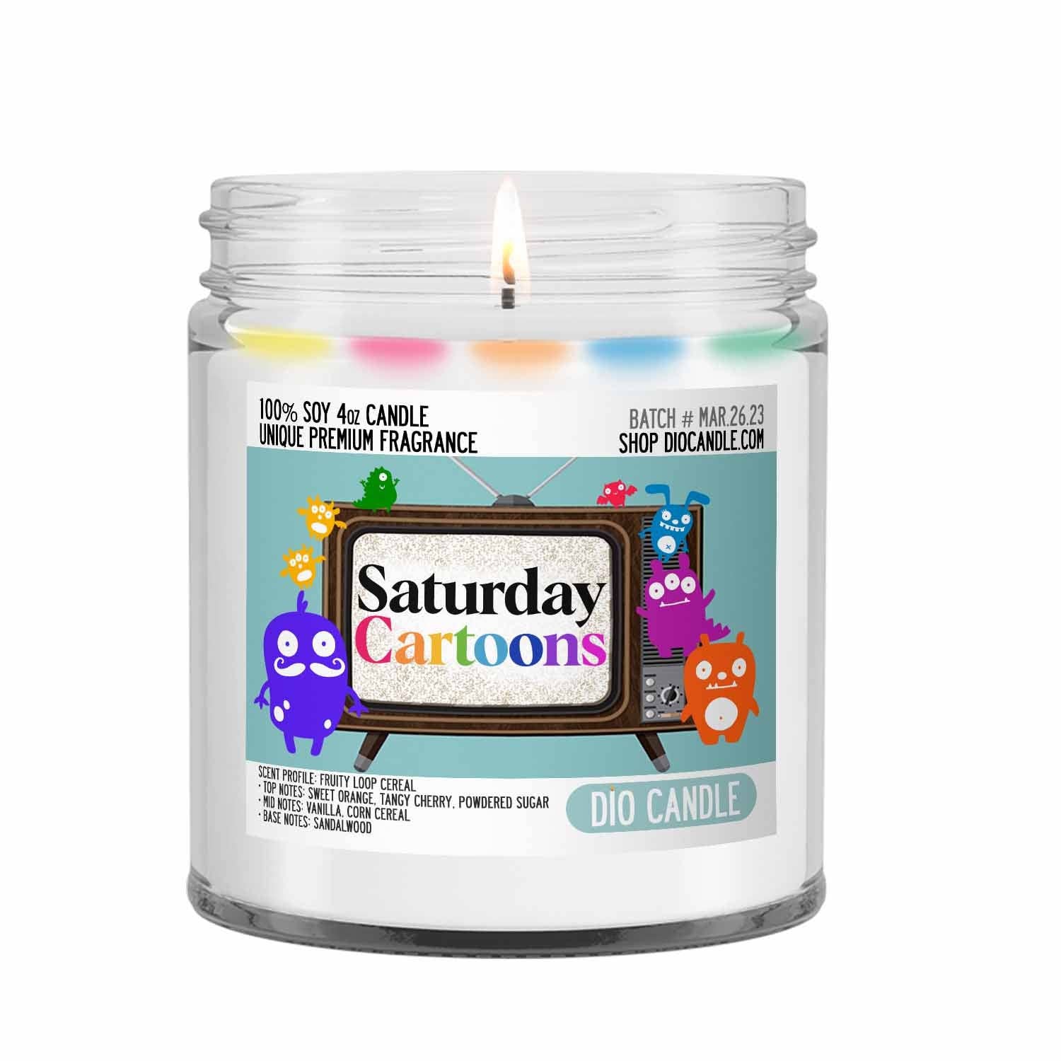 Dio Candle Company - Wholesale Jar/Filled Candle - Saturday Cartoons Cereal Candle3