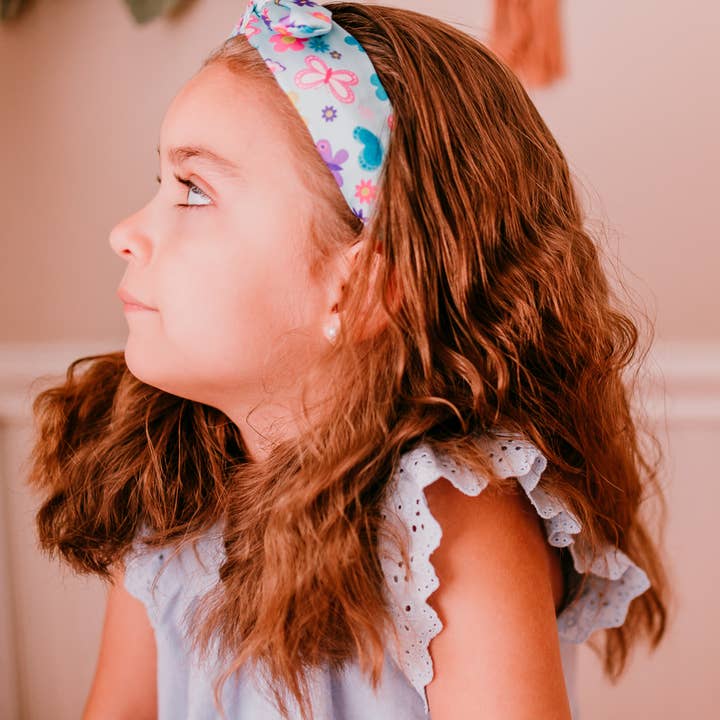 Frog Sac - Wholesale Fashion Headband - Kids - Silky Knotted Rabbit Ear Bow Headband