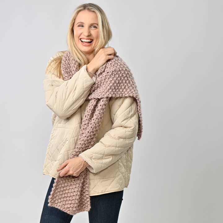 Beginner Seed Stitch Scarf Knitting Kit for wholesale by Wool Couture Company