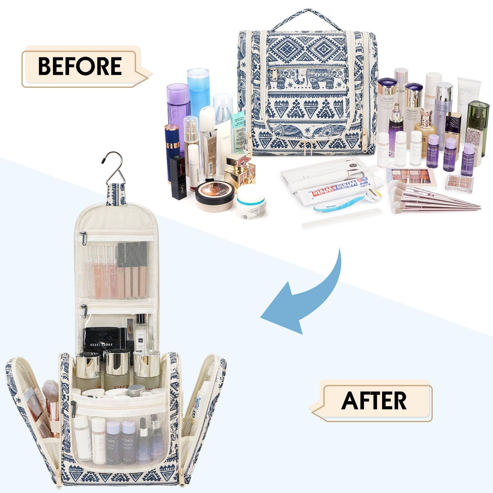 NARWEY INC - Wholesale Toiletry Bag - Women's - Hanging Toiletry Makeup Bag With compartment58