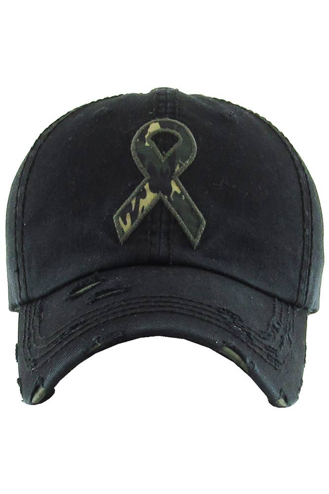 Hana - Wholesale Baseball Cap - Women's - Camo Ribbon Washed Vintage Baseball Cap0