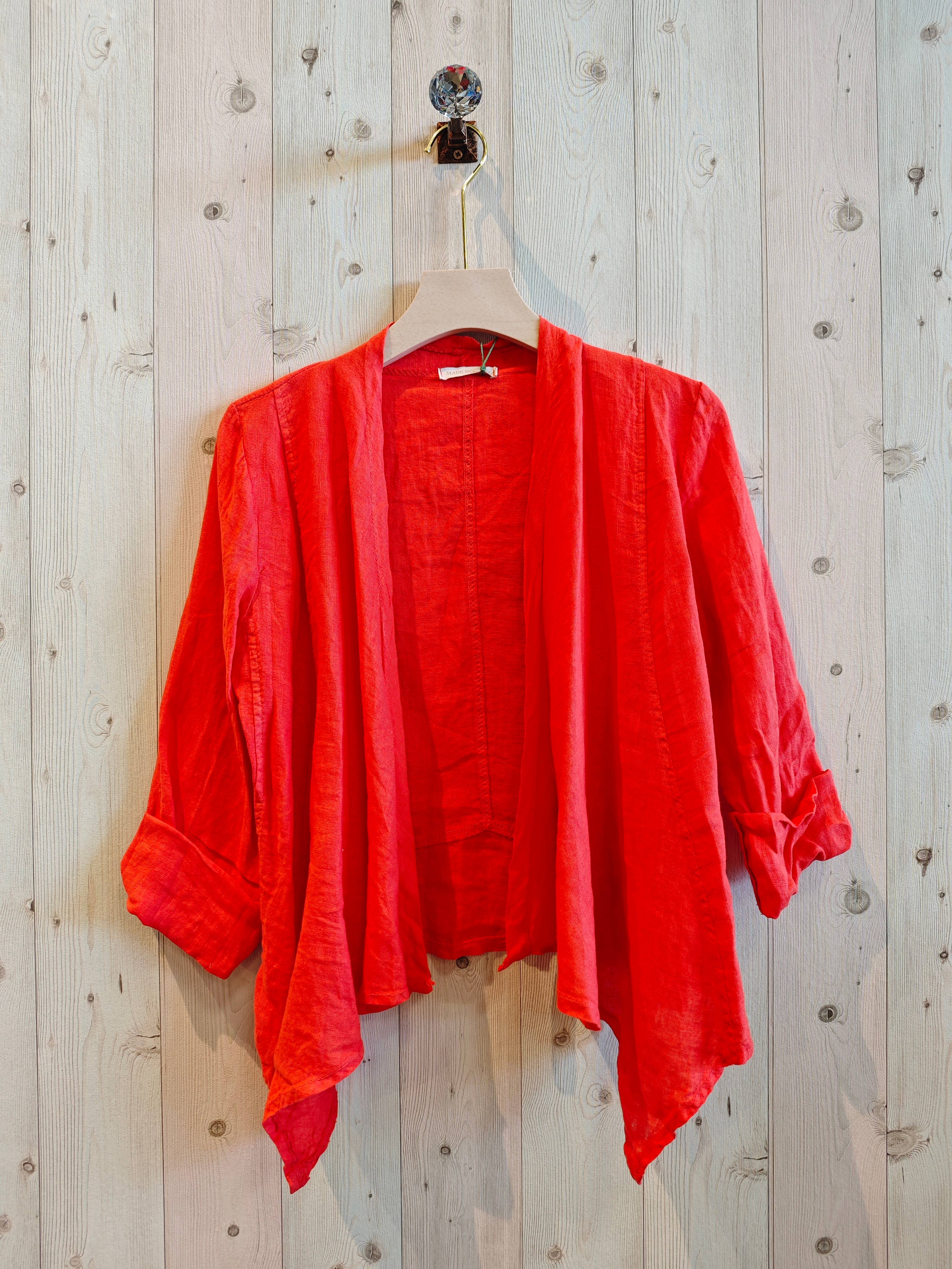 Linen & More - Wholesale Jacket - Women's - REF 192 SHORT CARDIGAN 100% LINEN0