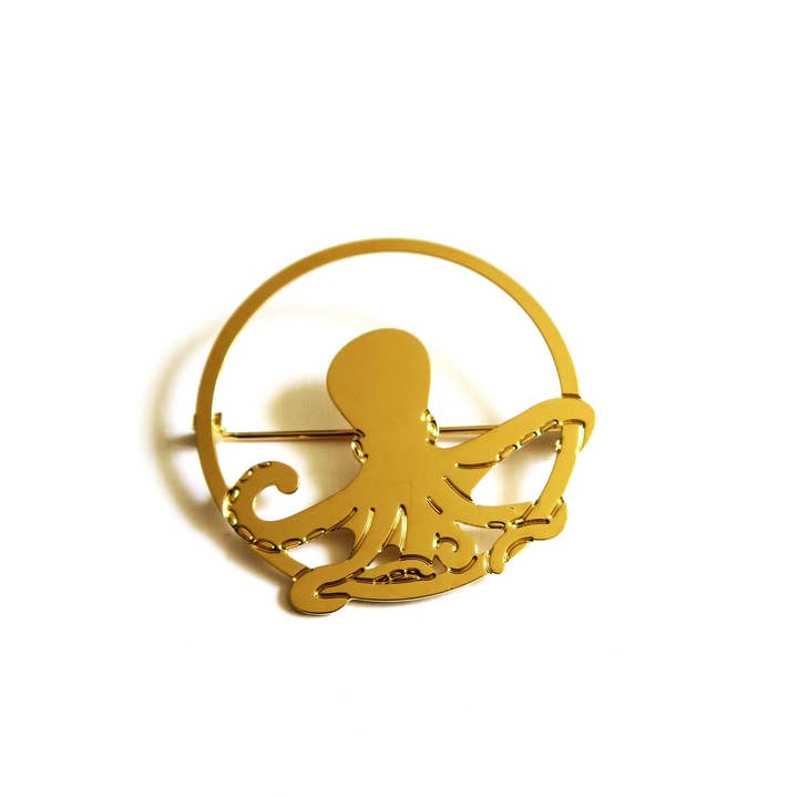Hirondelle Bijoux - Wholesale Brooch - Octopus brooch2