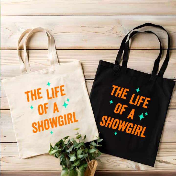 Showgirl Tote Bag | Orange and Mint | Taylor for wholesale by brattybloom
