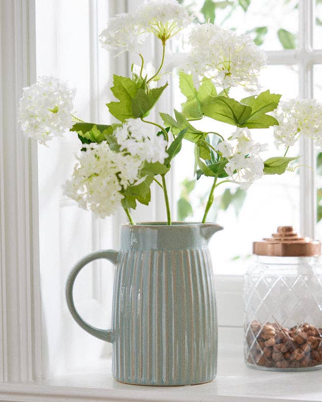 Dibor – wholesale Vase – Ribbed Blue Pitcher Jug Vase7