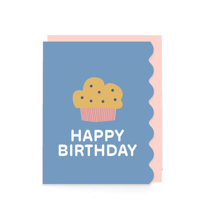 Carte de Joyeux Anniversaire Muffin Coquille Saint-Jacques pour la vente par A Jar Of Pickles
