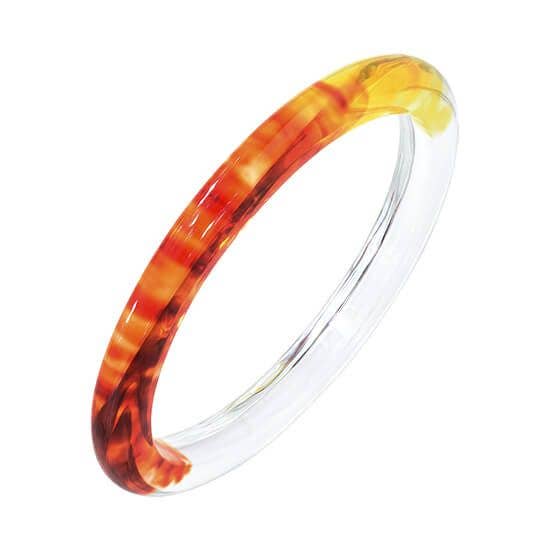Red Yellow Slip On Tie Dye Bangles for wholesale by Gold & Honey