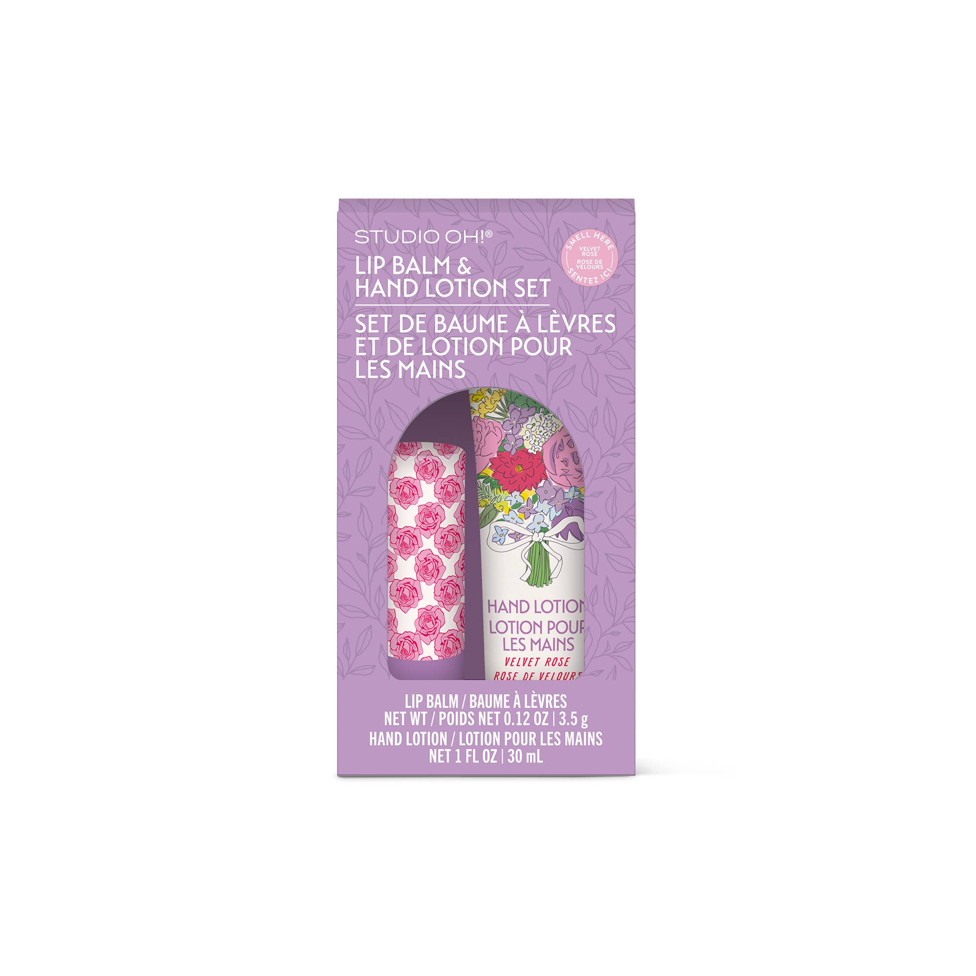 Studio Oh! - Wholesale Lip Balm Set - Petite Rose Lip Balm & Hand Lotion Set2