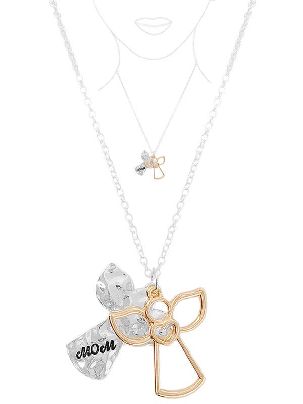 ( H651 ) GUARDIAN ANGEL PENDANT NECKLACE for wholesale by Jewelry Max