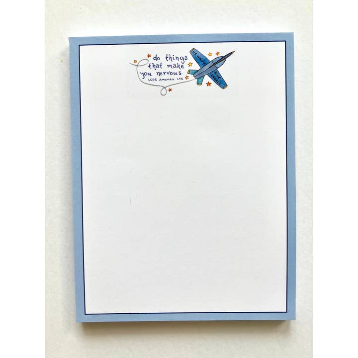 Blue Angels "Do Things That Make You Nervous" Notepad for wholesale by She Said It.