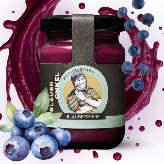 Blauer Uncle | Blauwe Bessensennep voor wholesale door Altenburger Senf & Feinkost GmbH & Co. KG