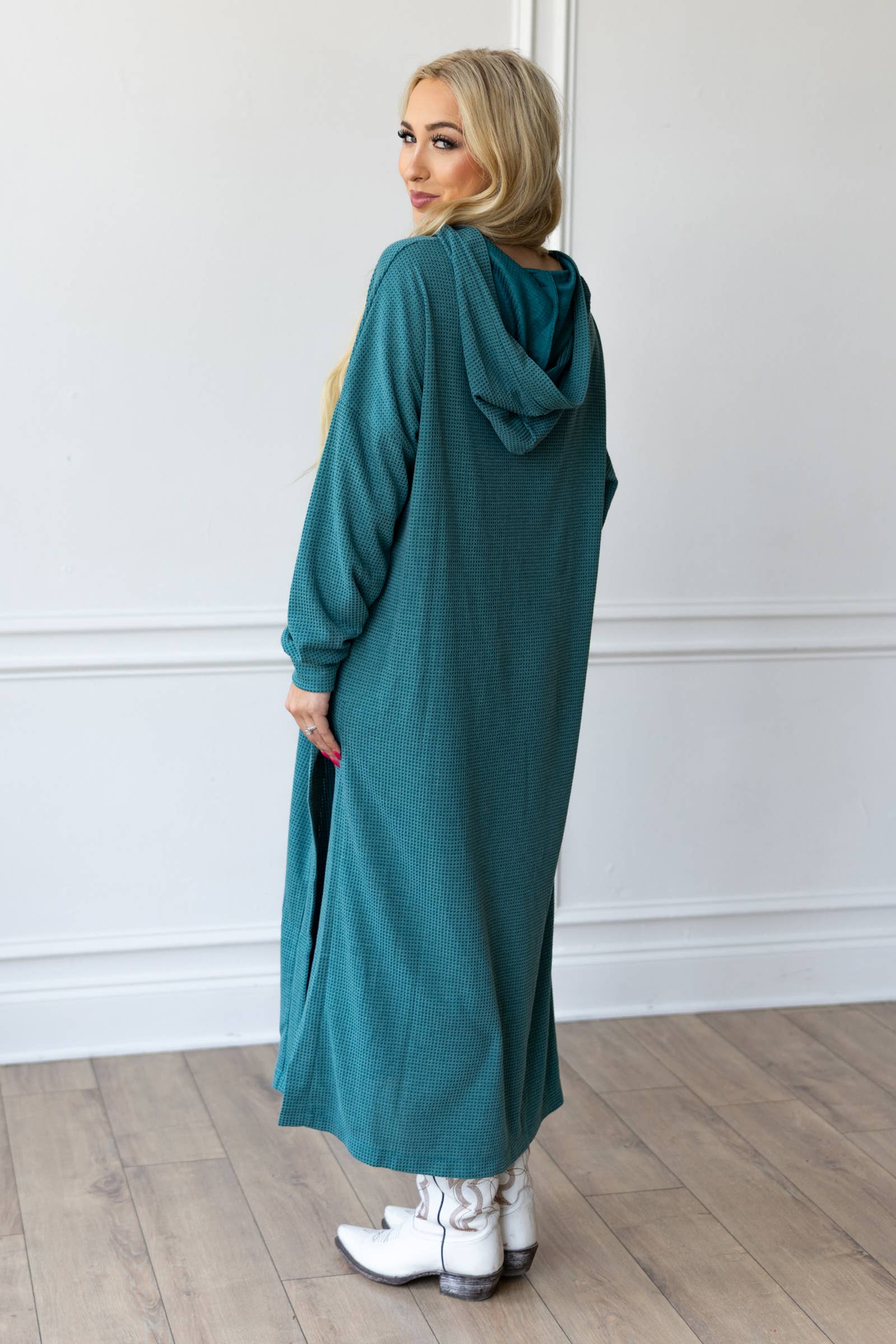 Dear Scarlett - Wholesale Cardigan - Women's - Waffle Knit Thermal Duster2