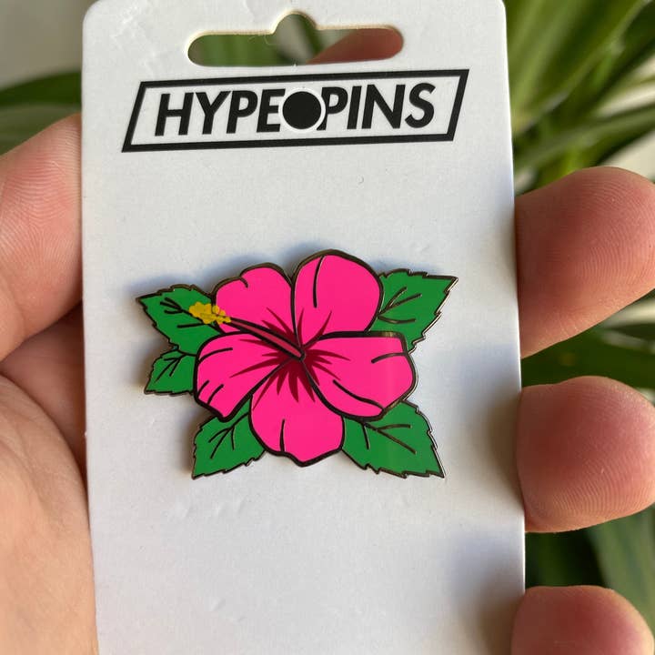 Hype Pins - Vente Épinglettes/boutons - Épinglette en émail dur hibiscus 🌺