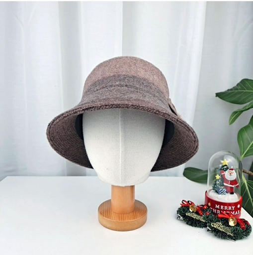 Comfortarians – wholesale Bucket hat – Women's – Women's Winter Adjustable Bucket Hat Wool Color block FW6