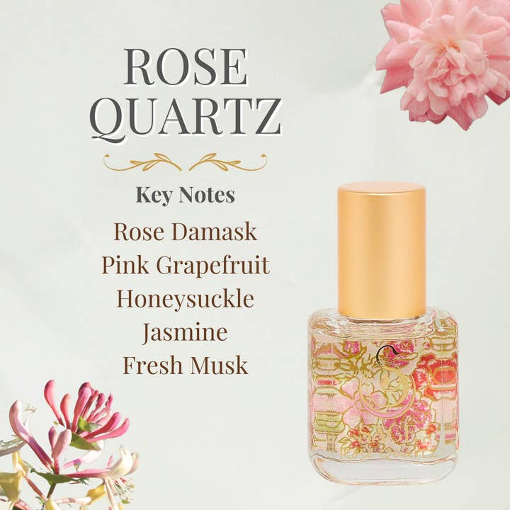 The Sage Lifestyle - A Gemstone Perfumery - Wholesale Roll-On Fragrance - Rose Quartz Organic Perfume Oil Extract Roll-On- 1/4 oz
