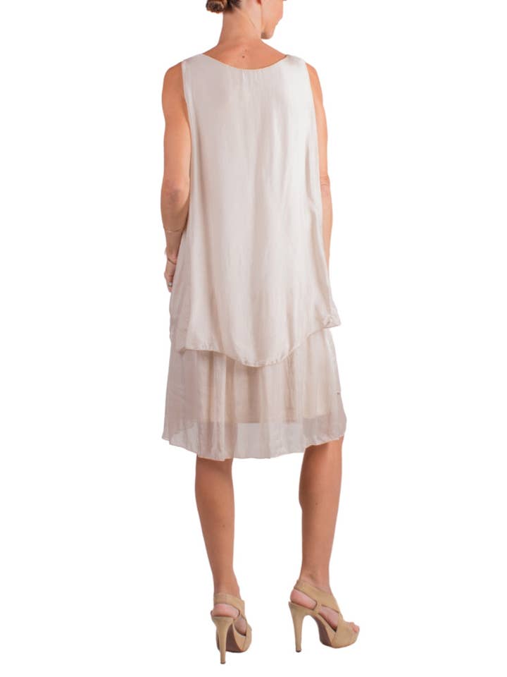 Gigi Moda - Wholesale Dress - Women's - Sleeveless Silk Shift Dress1