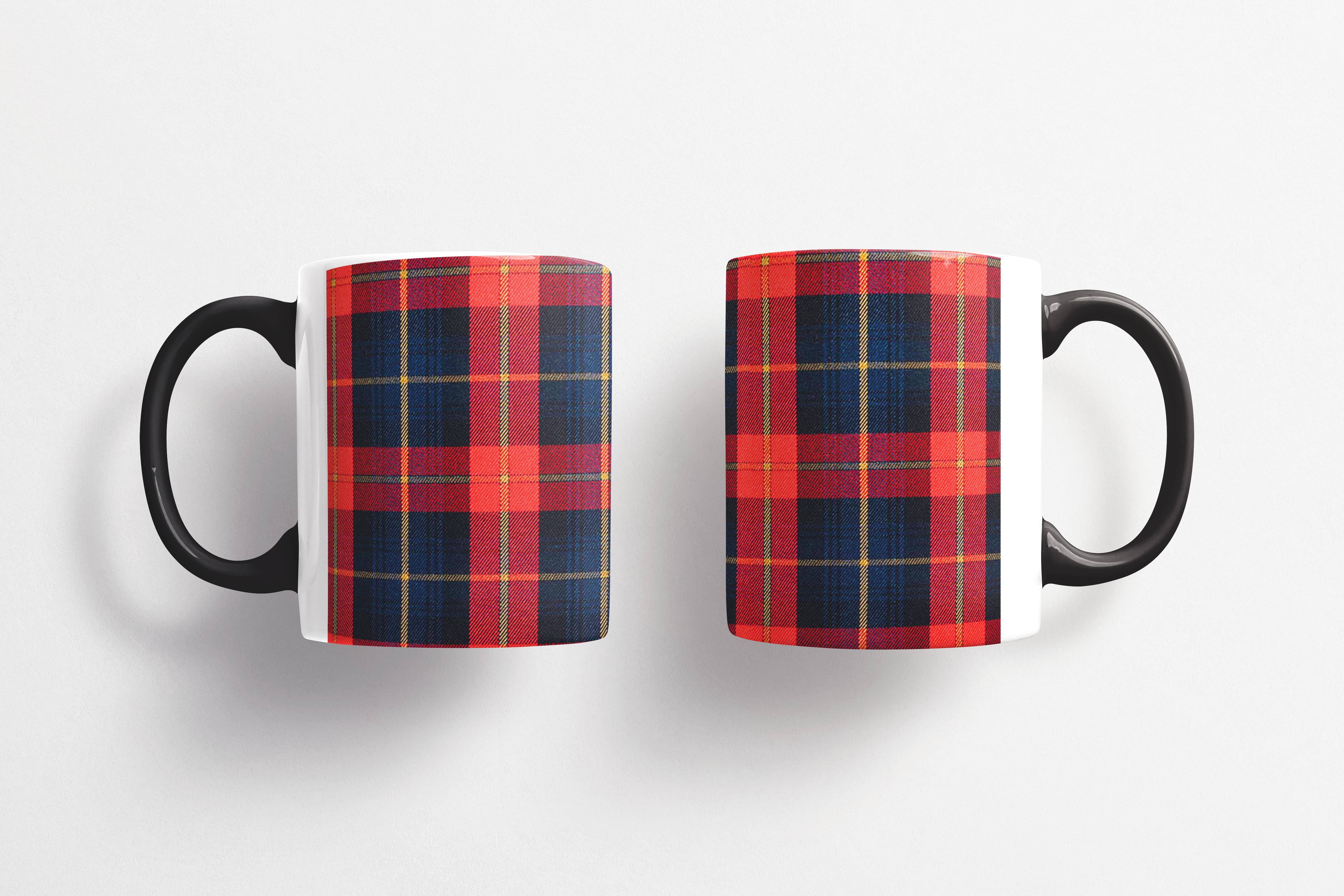 URBAN.ITY SRL – Großhandel Kaffeebecher – Tartan Ceramic Mug 325ml - DARK BLUE/RED SQUARES2