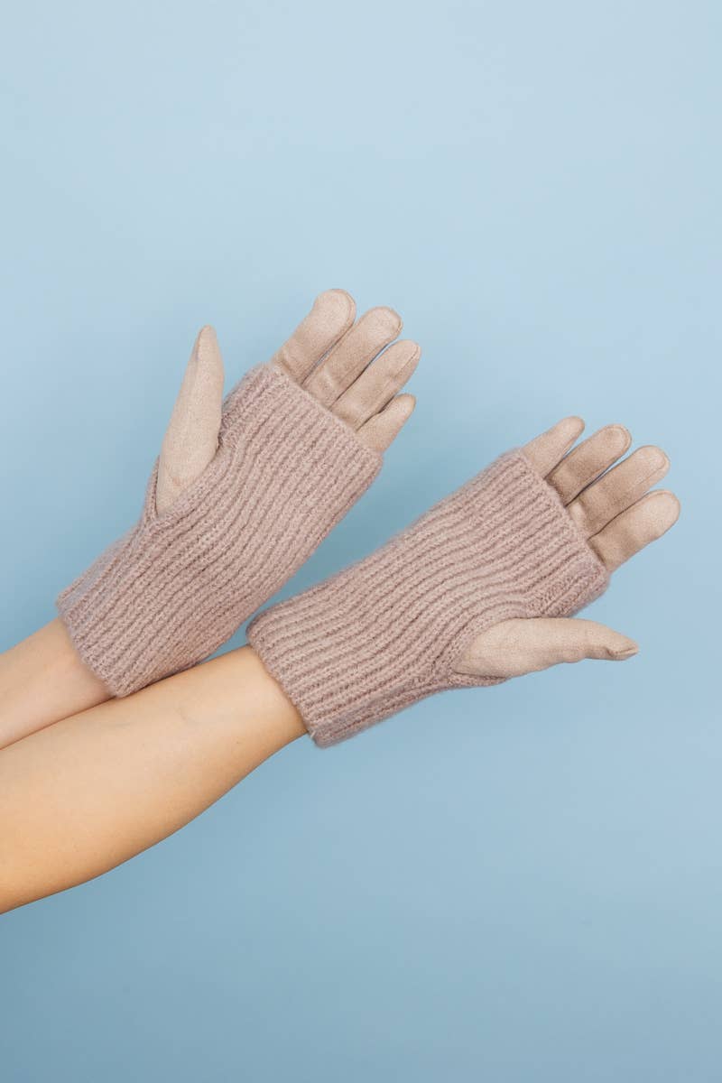 Leto Accessories - Wholesale Gloves - Women's - Cozy Knit Wool-Blend Touchscreen Gloves5