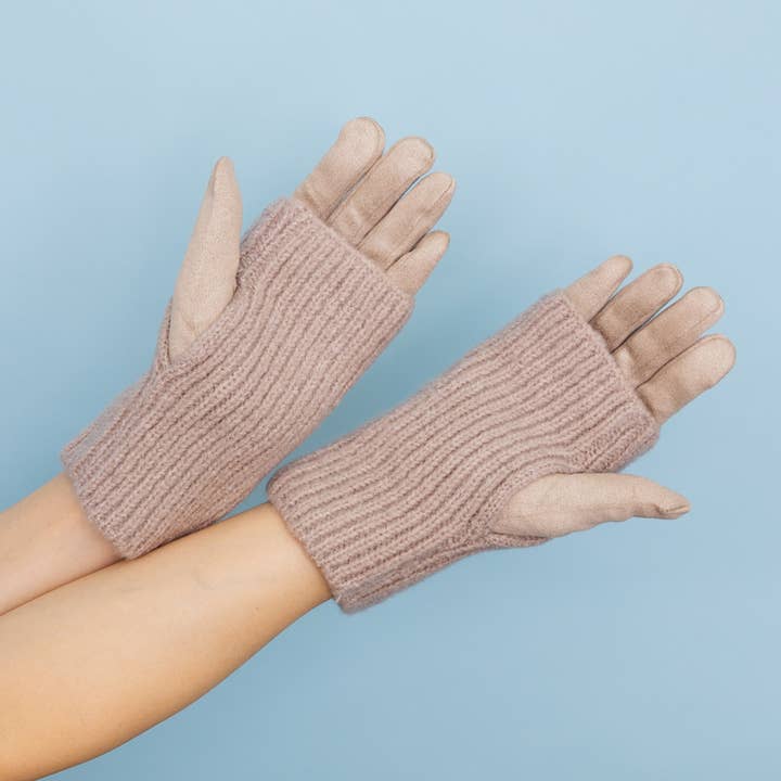 Leto Accessories - Wholesale Gloves - Women's - Cozy Knit Wool-Blend Touchscreen Gloves5