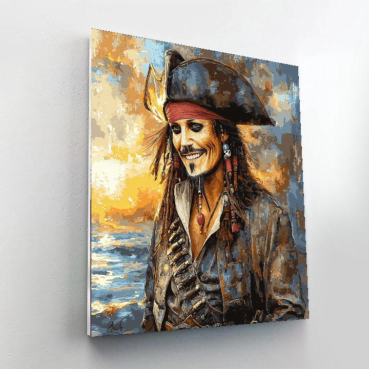 Artistry Rack - Wholesale DIY Craft Kit - Johnny Depp: The Eccentric Captain of the Black Pearl - DIY Painting By Numbers Kit2