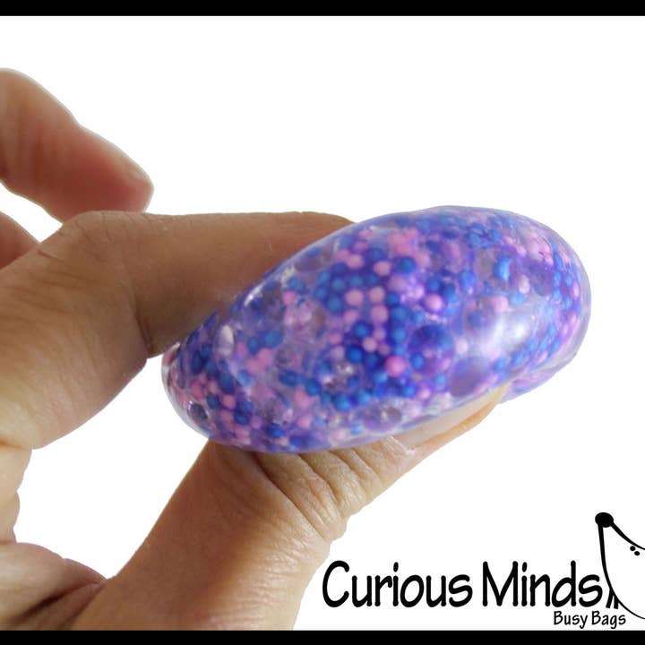 Curious Minds Toys - Wholesale Stress Relief Ball/Dough - 1 Pack of 3 Stress Balls -Small Amazing 1.5" Confetti Bead4