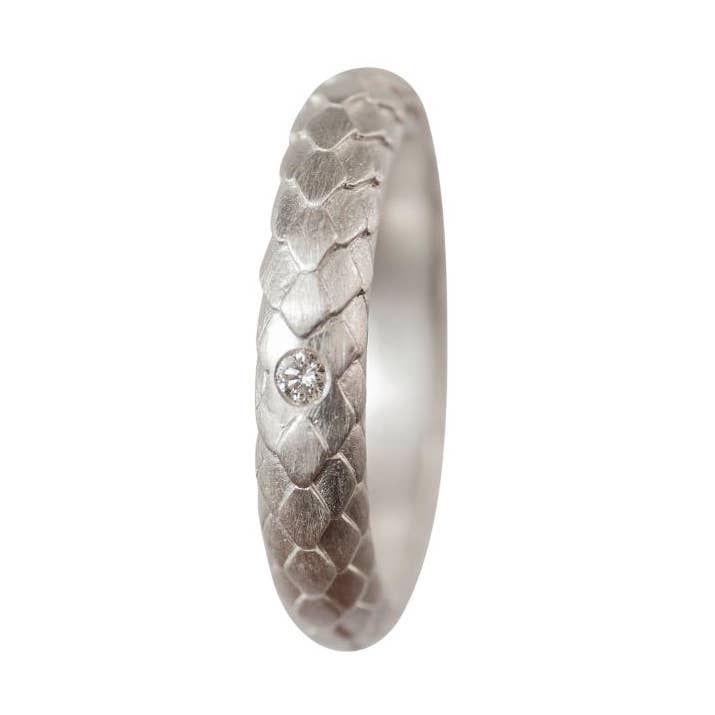 Labgegroeide Diamant Art Deco Zilveren Ring voor wholesale door Claire Hill Designs