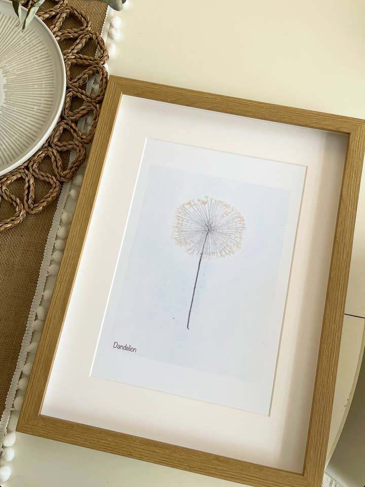 Dandelion Art Print A4 for wholesale by Ruth Goodwin Designs