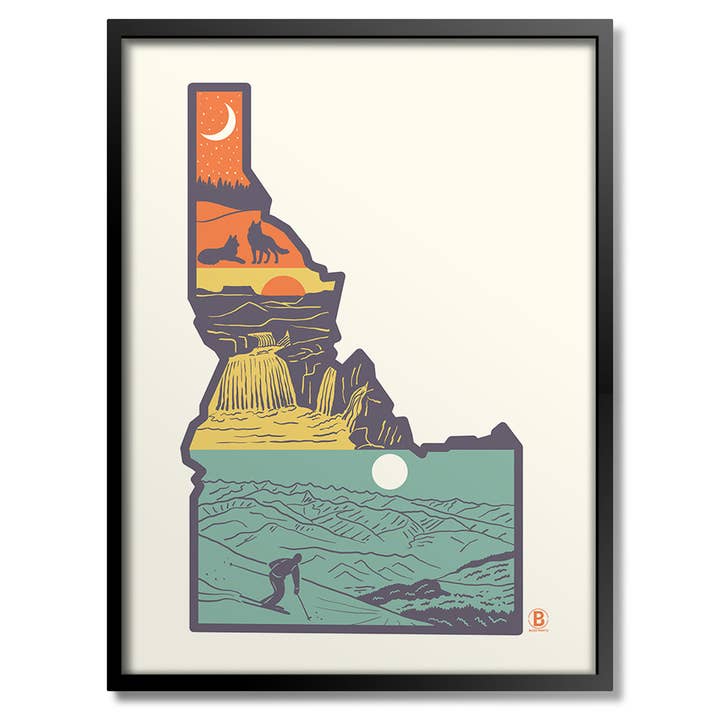 Layers of Idaho Print for wholesale by Bozz Prints