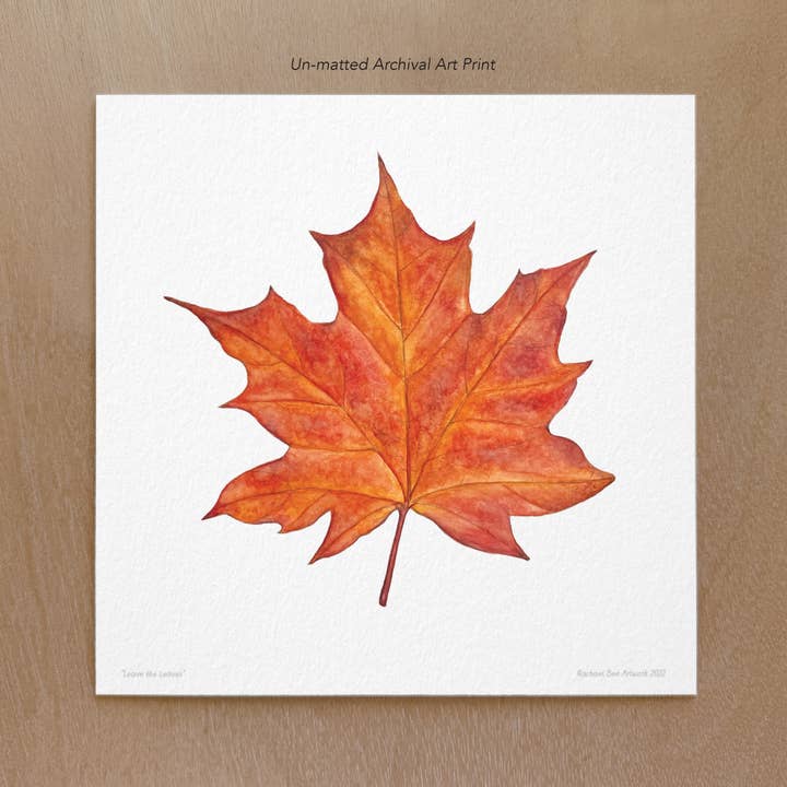 Ahornblatt-Kunstdruck für den Großhandel von Rachael Bee Artwork
