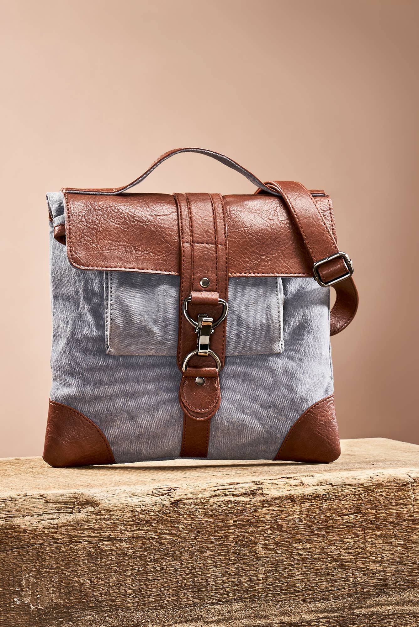 Mona B. – wholesale Crossbody bag – Women's – Reed Up-Cycled Canvas Women's Crossbody Bag