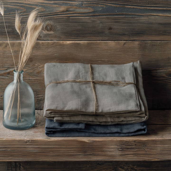 NorraVilla - Wholesale Dinner & Cloth Napkin - 100% Linen Napkins White - Washed Soft - Made in Europe3