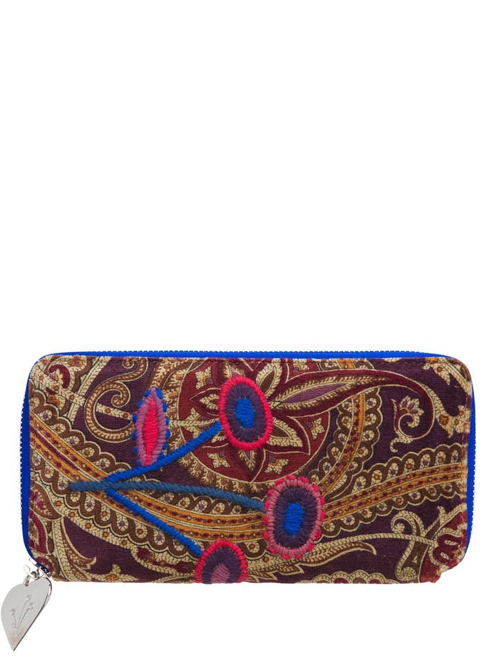 SANDRA \ - Portefeuille Vin/Bleu N12 | pour la vente par Maura Coscia