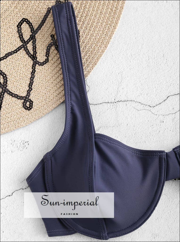 Sun Imperial – wholesale Tvådelad baddräkt - Dam – Hög klippa bygel Bikini Set badkläder kvinnor Bikini4