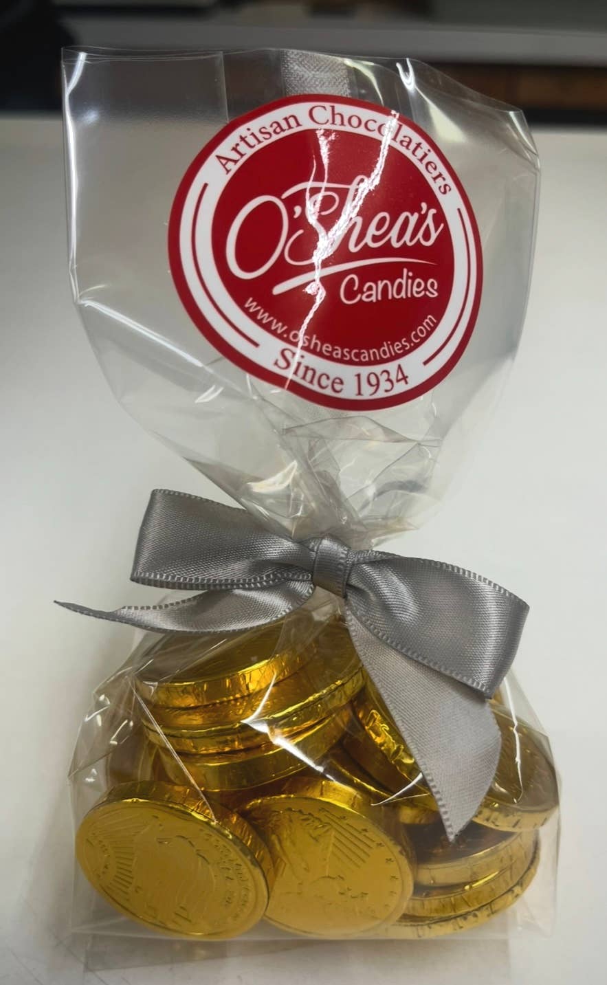 O'Shea's Candies Sweet Shop - Wholesale Chocolate - Foil O’Shea’s Milk Chocolate Gold Coins Variety 1/4# Bags 7