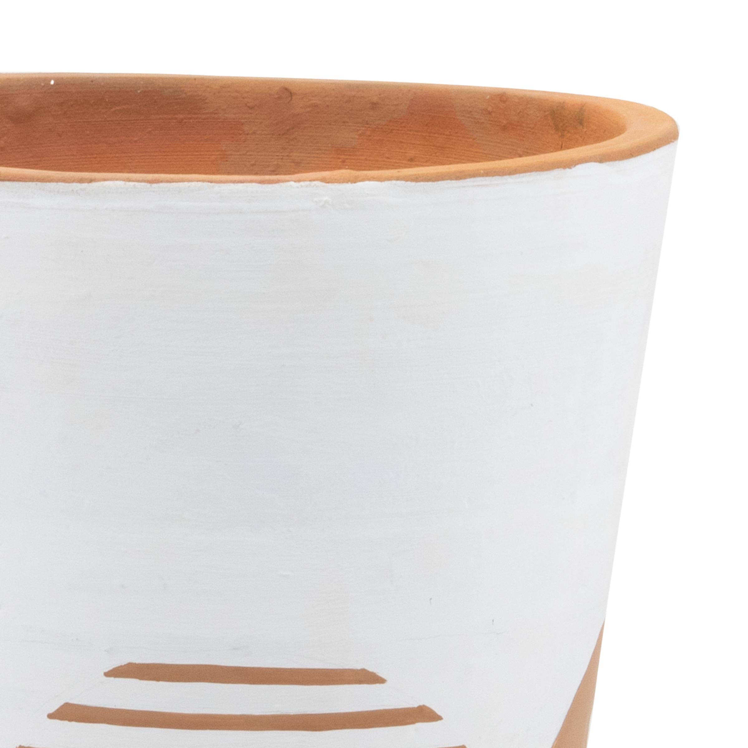 Foreside Home & Garden - Wholesale Plant Pot - Tala Boho White Garden Planter Pot Terracotta3