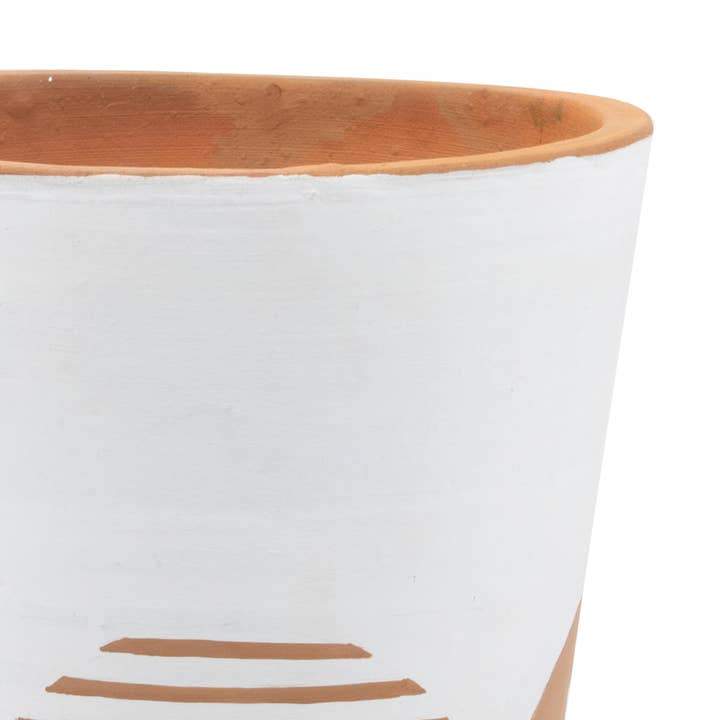 Foreside Home & Garden - Wholesale Plant Pot - Tala Boho White Garden Planter Pot Terracotta3