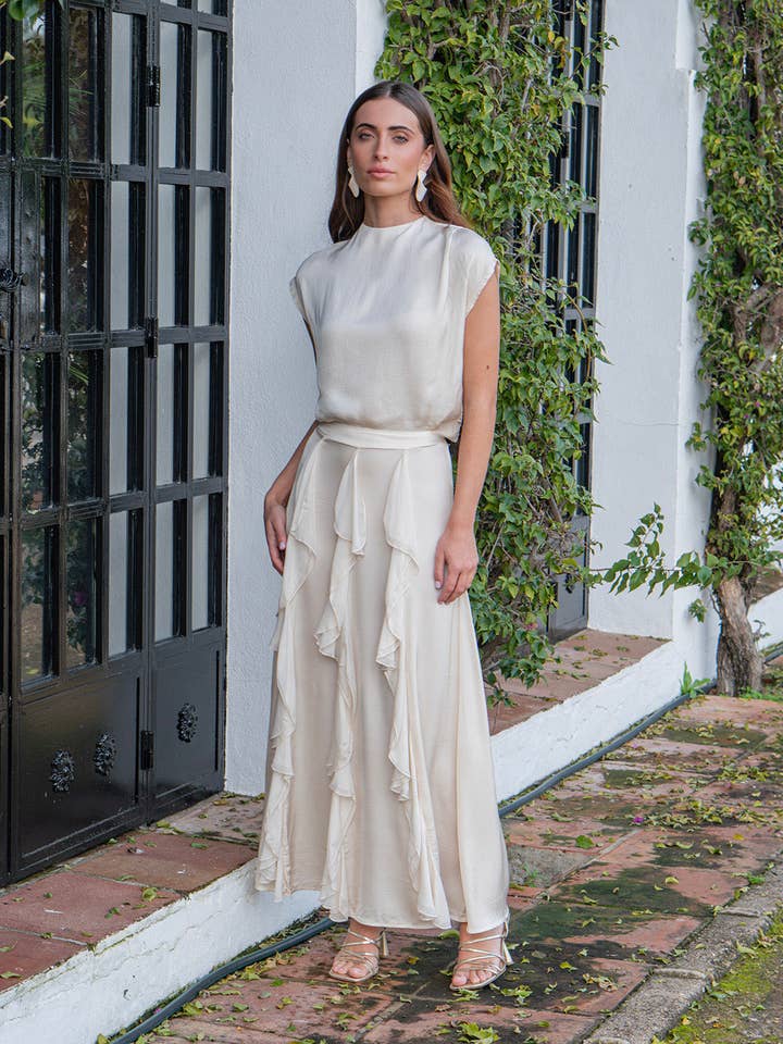 Gonna satinata Rivera per la vendita all'ingrosso da parte di Alliwant