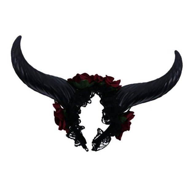 Devil Demon Horns Headband Costume Cosplay Headpiece for wholesale by Freebird Revolution