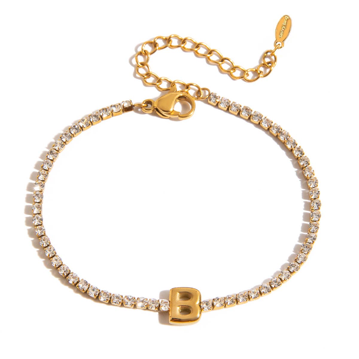 Savvy Bling - Wholesale Tennis Bracelet - Initial Tennis Bracelet Water Resistant1