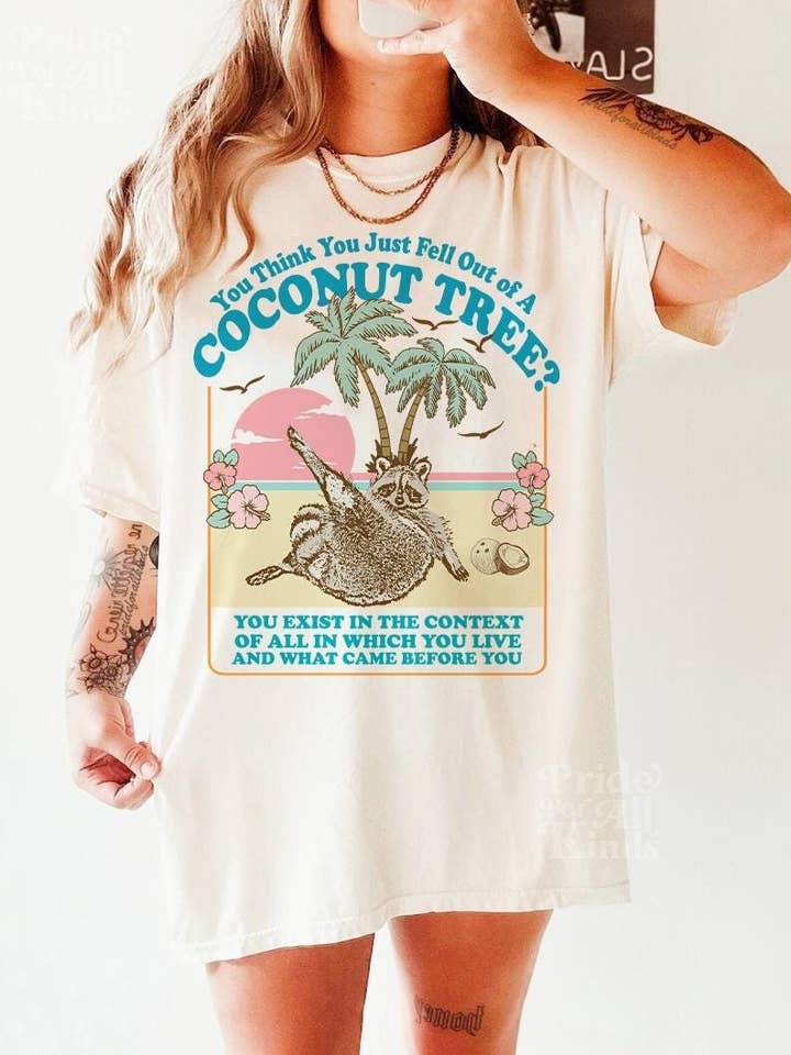 TheKingShirt - Wholesale Tunic - Women's - Coconut Tree Fall Meme Tee - Kamala Harris 2024 Shirt0