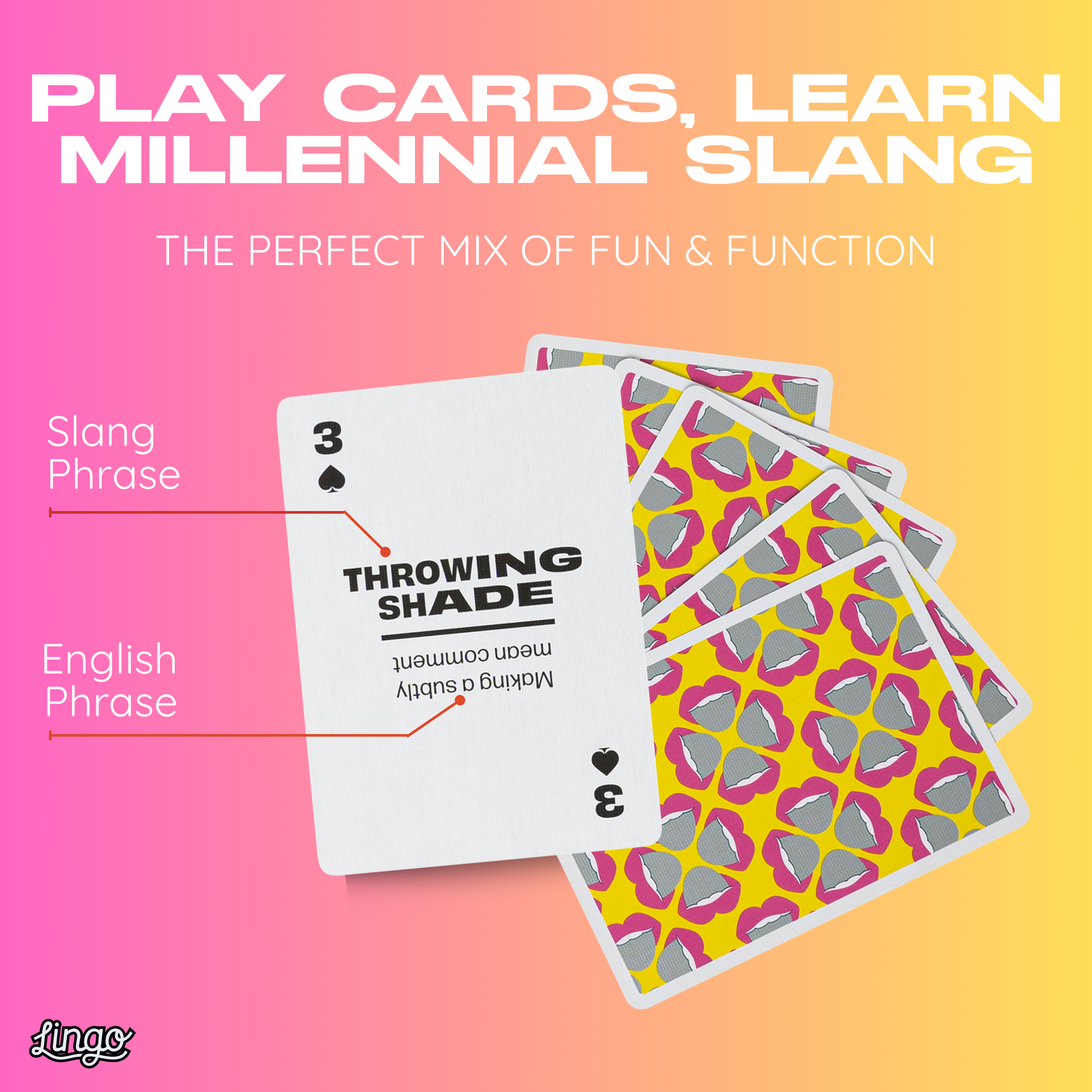 Lingo Playing Cards - Vente Jeu de cartes - Cartes à jouer Millennial Slang2
