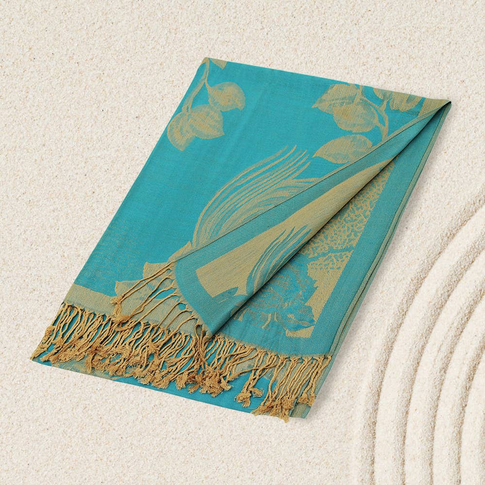 Sensibling Corp. – wholesale Scarf – Women's – Rose Floral Pashmina Reversible Scarf Shawl65